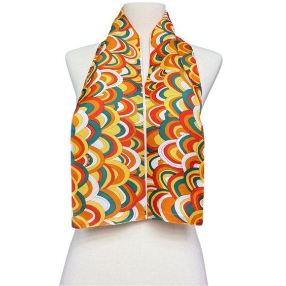 Vintage 1970s Psychedelic Head Scarf Sash Mod Accessory - Picture 6 of 9